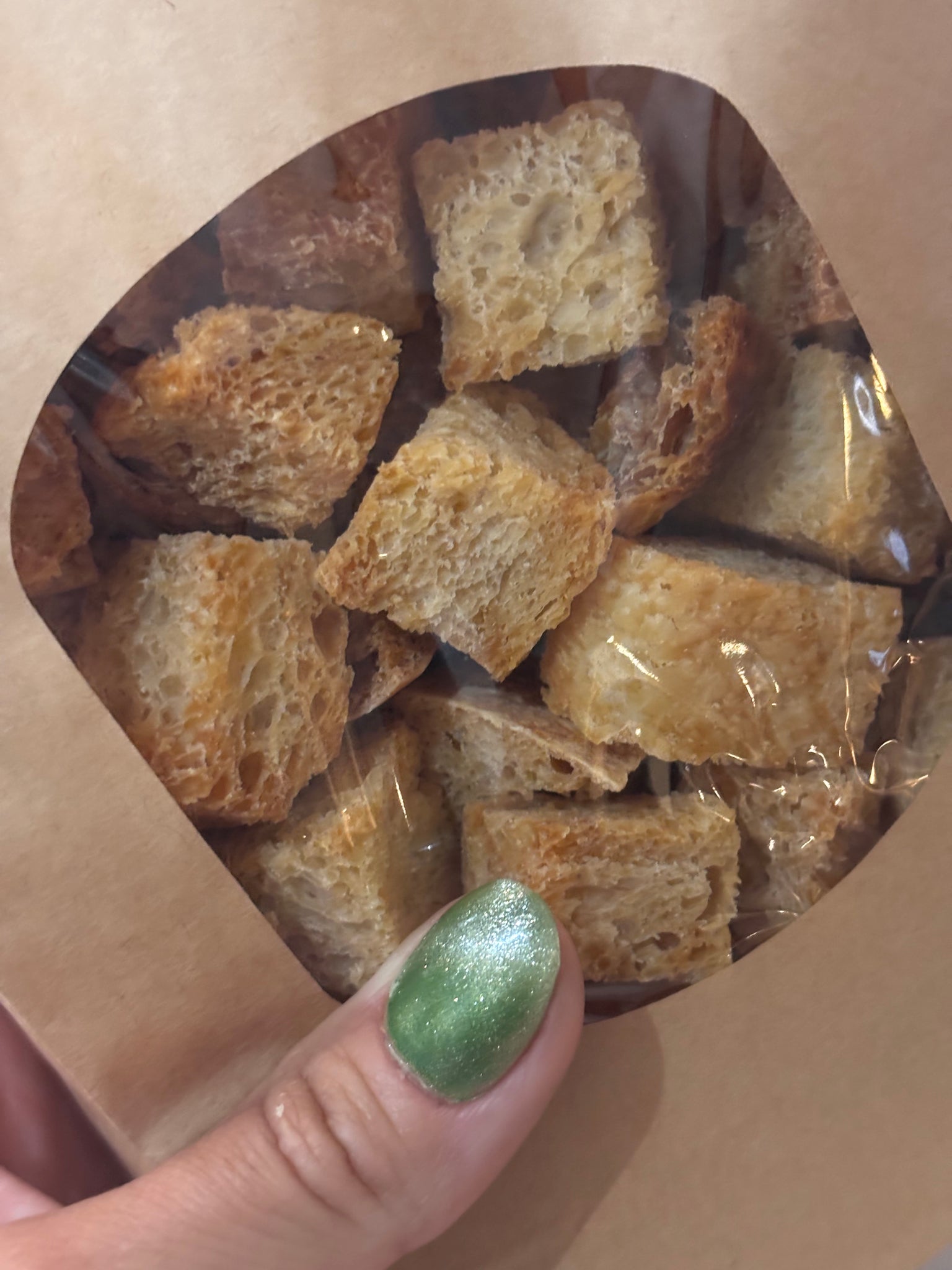 Sourdough croutons